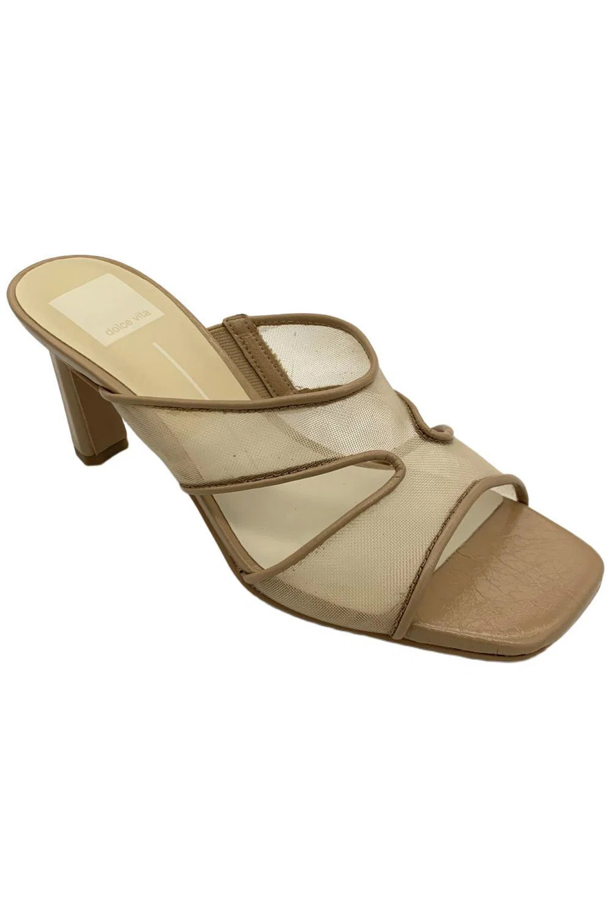 Dolce Vita Women's Gitel Slip-On Heeled Sandals Light Tan - Medium
